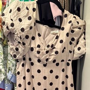 Polka Dot Puff Sleeve Dress